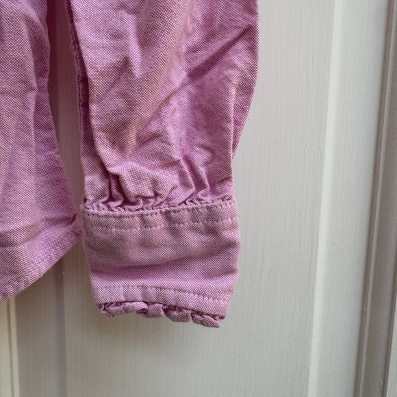 NWOT Ralph Lauren 2T Girls Pink Button Down Shirt with Collared Neckline & Frill - Picture 3 of 6